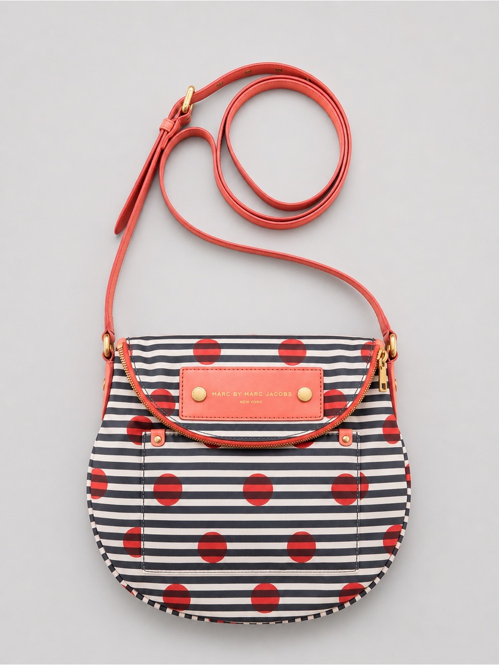 Marc by Marc Jacobs Preppy Nylon Natasha Crossbody (Striped & Polka Dot)